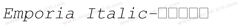 Emporia Italic字体转换
